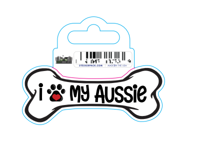 Dog Bones - Aussie - Sticker - Small