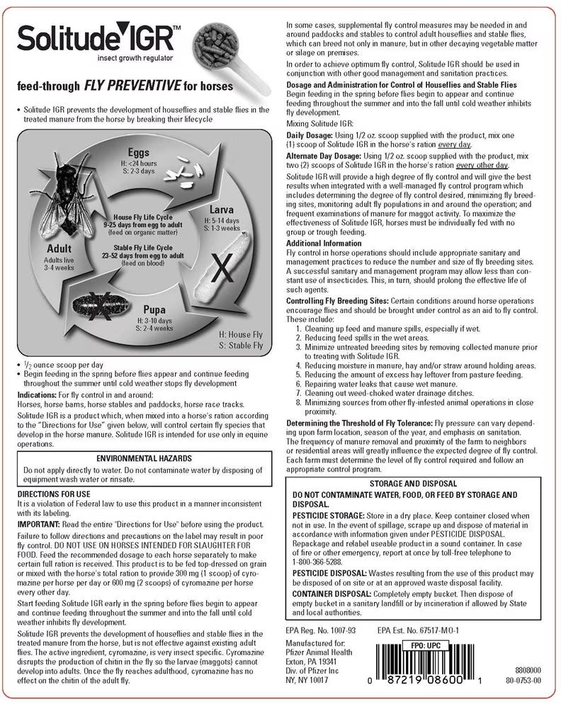 Solitude IGR Horse Fly Preventive
