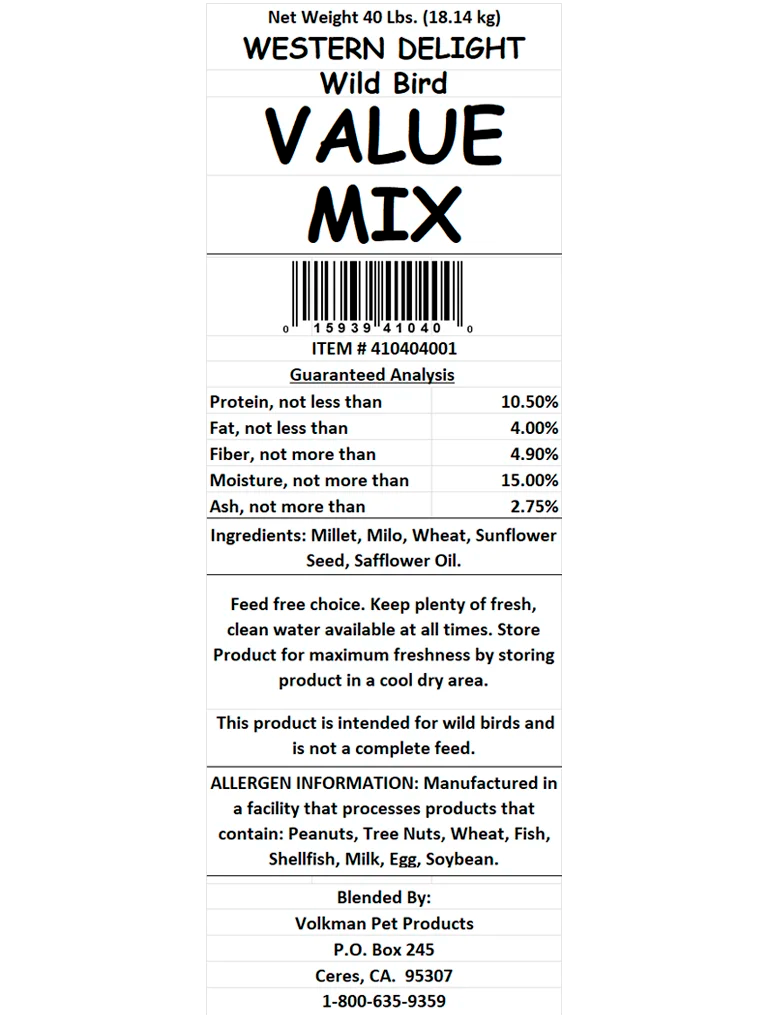 Western Delight - Wild Bird Value Mix