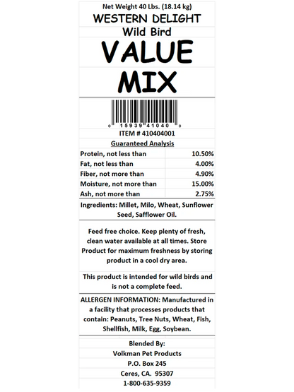 Western Delight - Wild Bird Value Mix