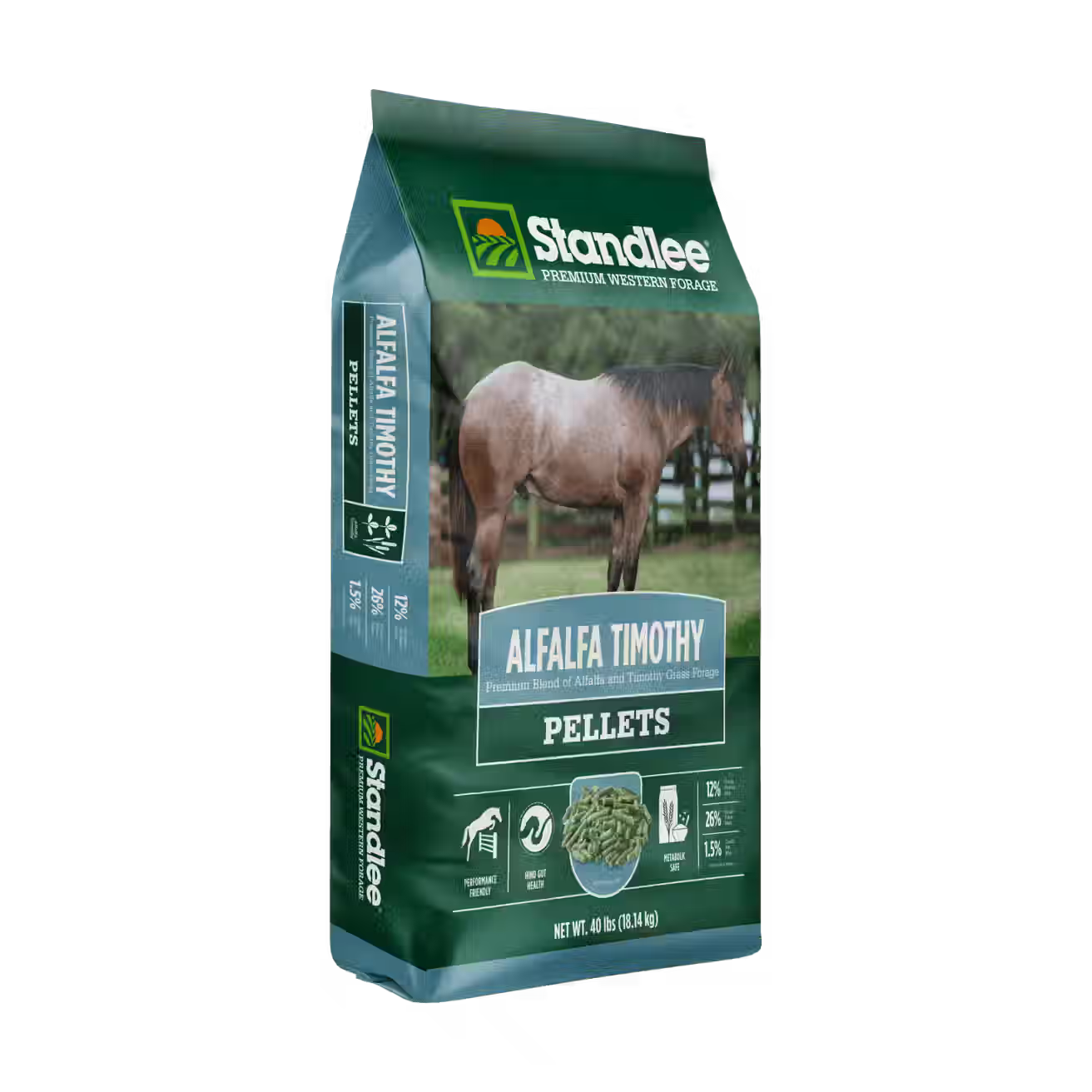Alfalfa Timothy Pellets Standlee Premium Western Forage Horse Feed, 40 lb