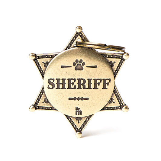 ENGLISH BRASS SHERIFF BADGE ID TAG