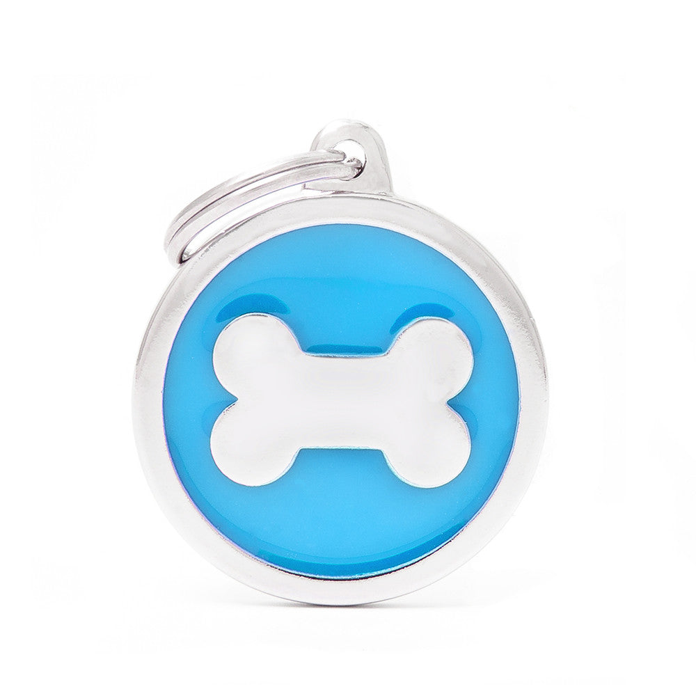 LIGHT BLUE BIG CIRCLE BONE