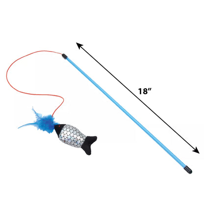 Turbo Fishing Pole Wand Cat Toy