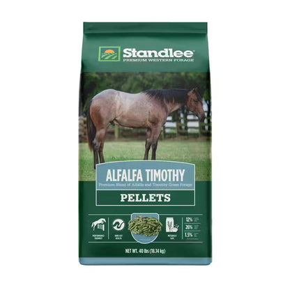 Alfalfa Timothy Pellets Standlee Premium Western Forage Horse Feed, 40 lb