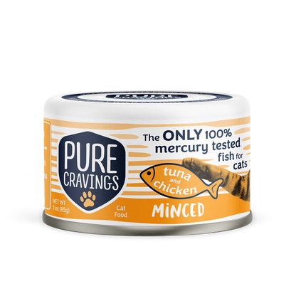 Pure Cravings Minced Tuna and Chicken Cat Food Case of 12