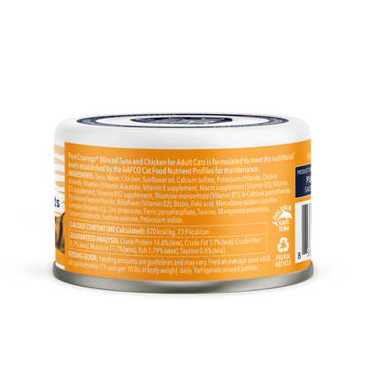 Pure Cravings Minced Tuna and Chicken Cat Food Case of 12