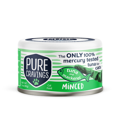 Pure Cravings Minced Tuna and Mackerel Cat Food Case of 12