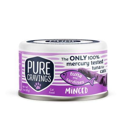 Pure Cravings Minced Tuna and Sardines Cat Food Case of 12