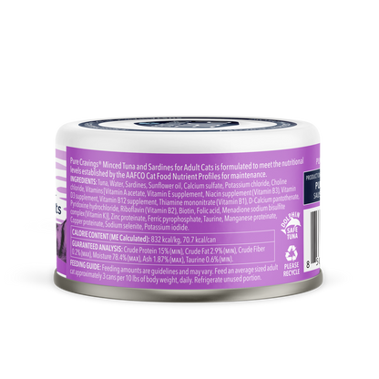 Pure Cravings Minced Tuna and Sardines Cat Food Case of 12
