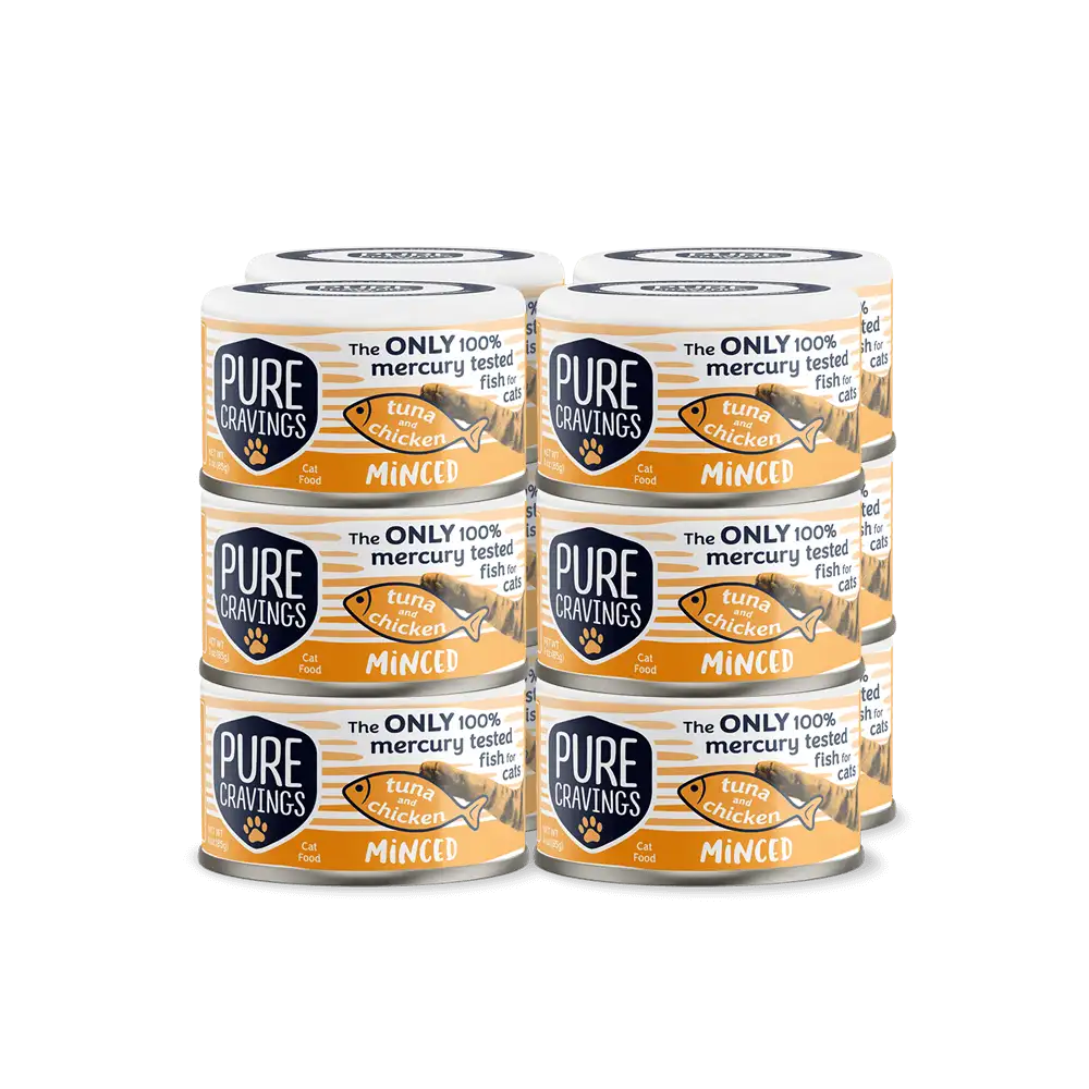 Pure Cravings Minced Tuna and Chicken Cat Food Case of 12