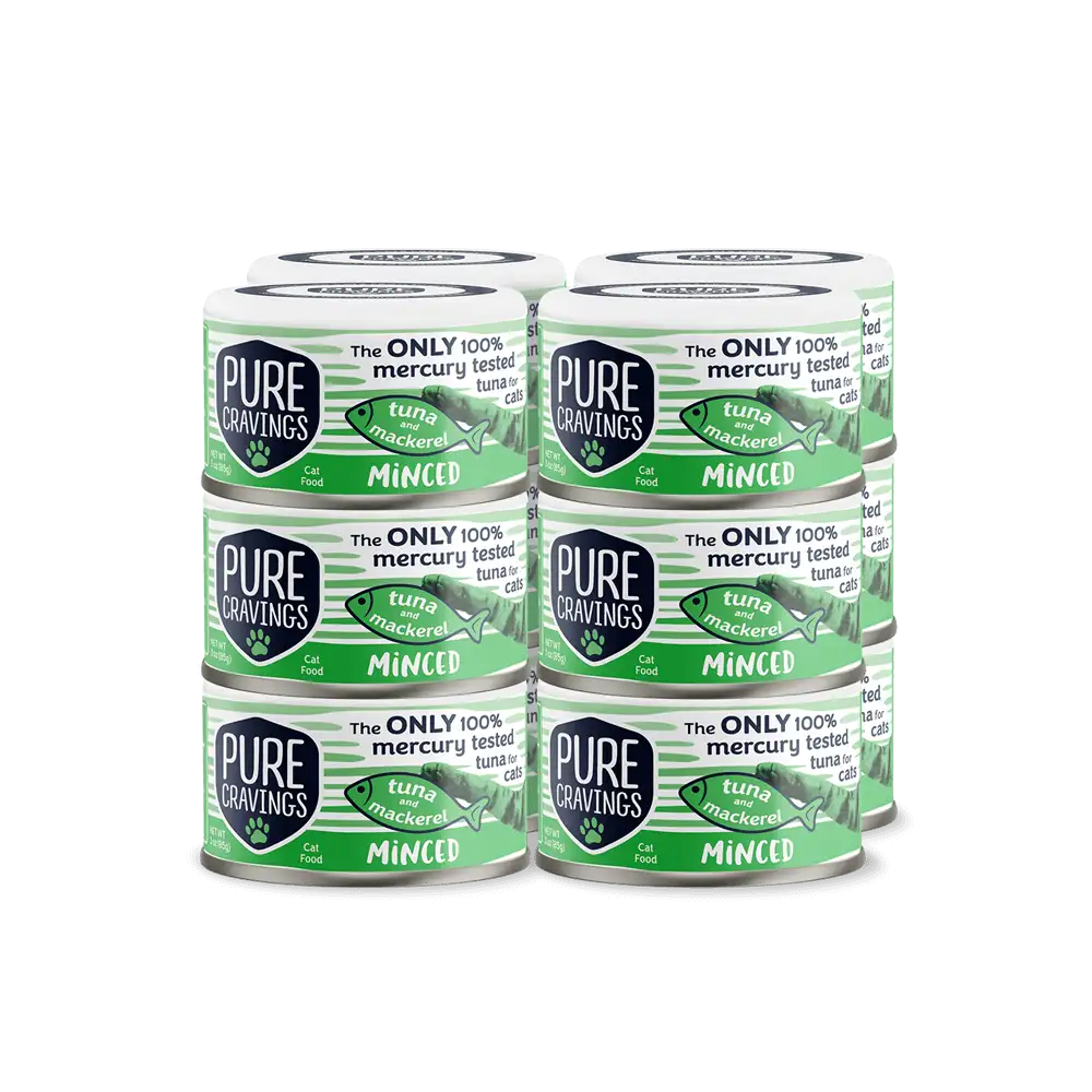 Pure Cravings Minced Tuna and Mackerel Cat Food Case of 12