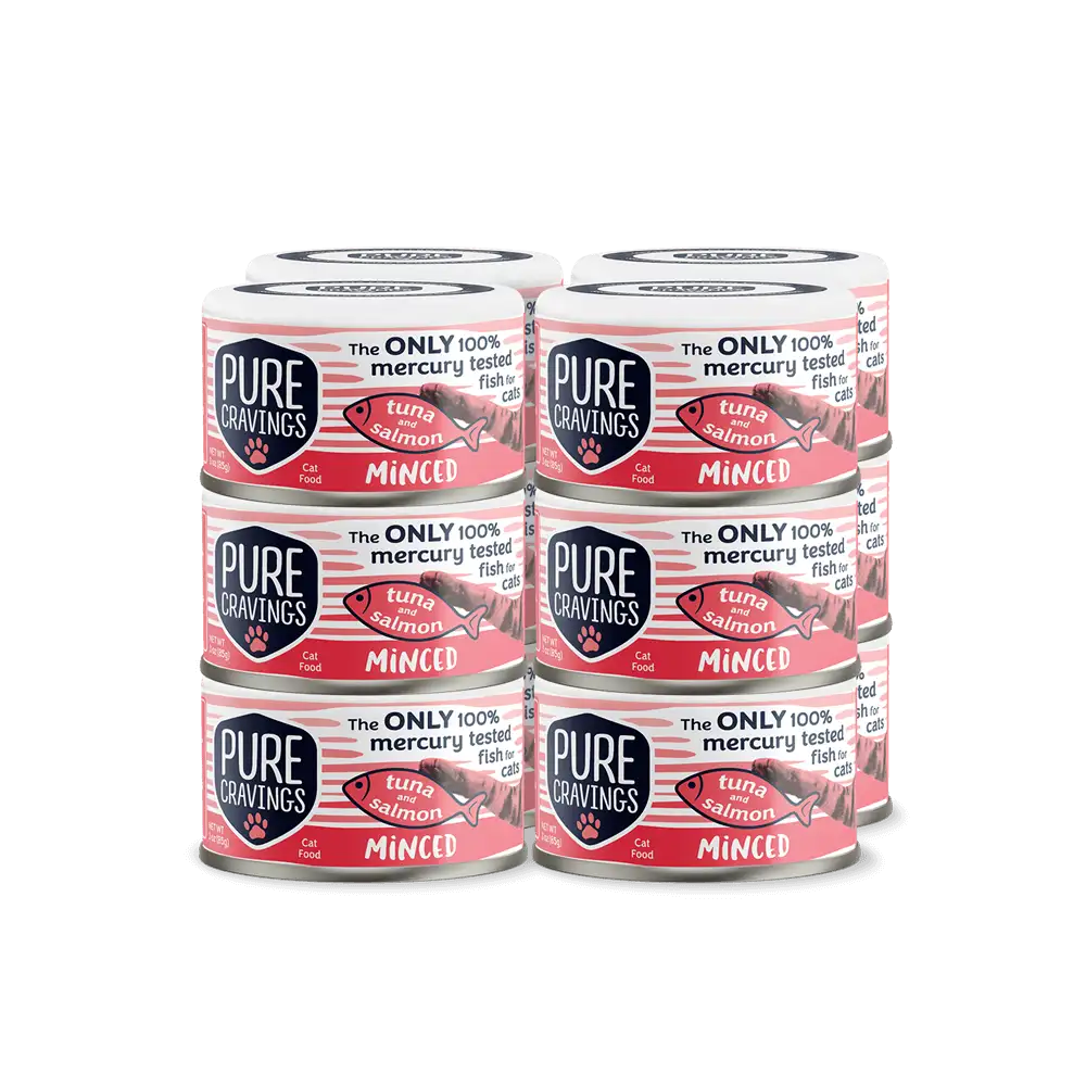 Pure Cravings Minced Tuna and Salmon Cat Food Case of 12