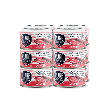 Pure Cravings Minced Tuna and Salmon Cat Food Case of 12