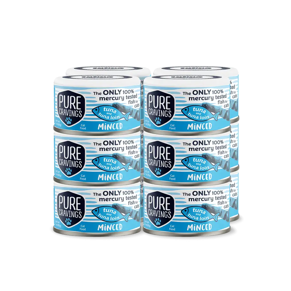 Pure Cravings Minced Tuna and Tuna Loin Cat Food Case of 12