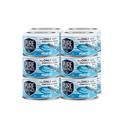 Pure Cravings Minced Tuna and Tuna Loin Cat Food Case of 12