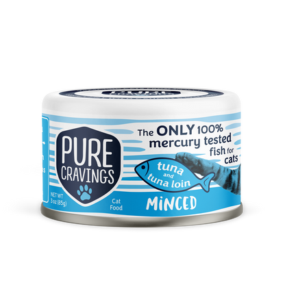 Pure Cravings Minced Tuna and Tuna Loin Cat Food Case of 12