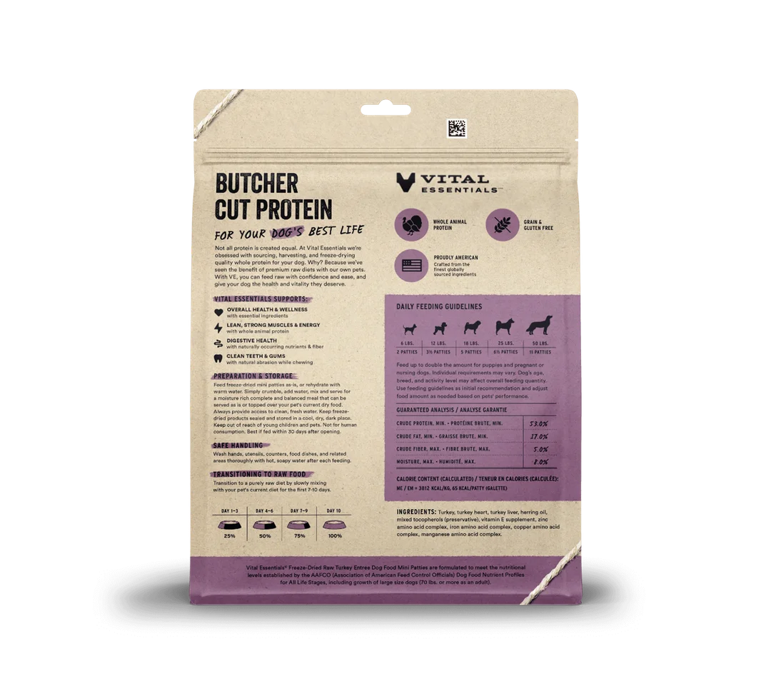 VE Dog - Freeze Dried Raw Mini Patties