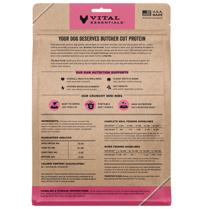 VE Dog - Freeze Dried Raw Protein Entree Crunchy Mini Nibs