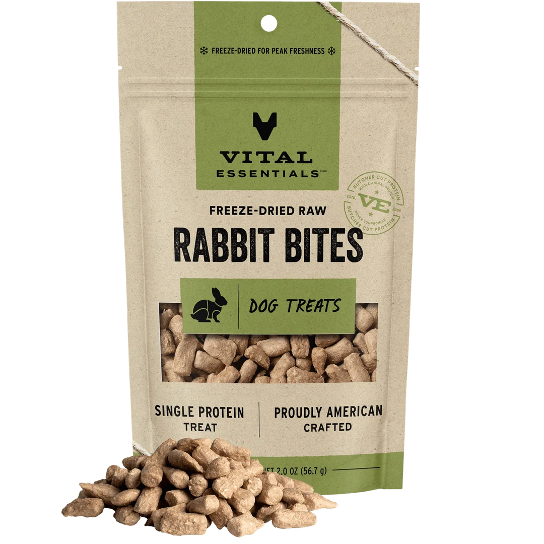 VE Dog - Rabbit Bites Freeze-Dried Raw