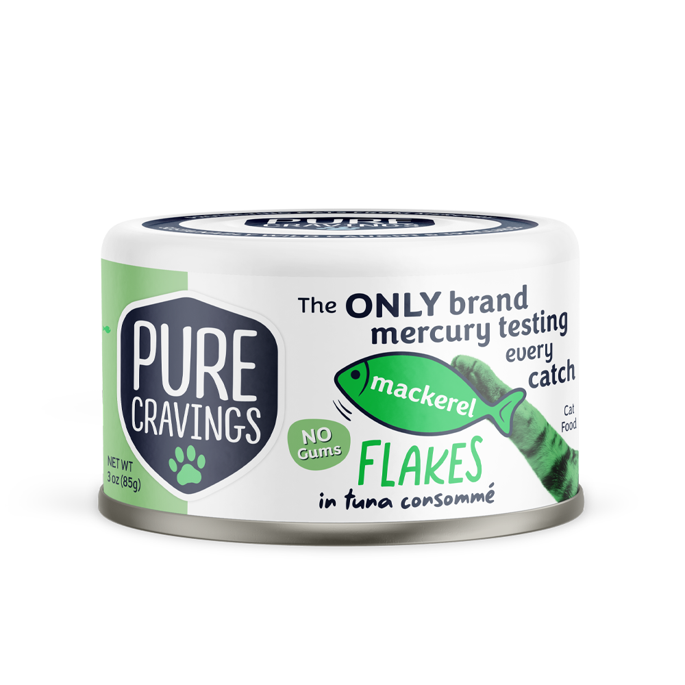 Pure Cravings Mackerel Flakes in Tuna Consommé Cat Food Case of 12