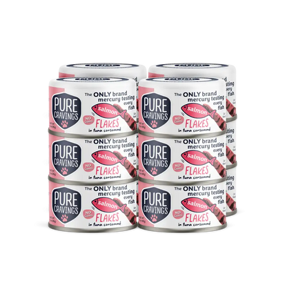 Pure Cravings Salmon Flakes in Tuna Consommé Cat Food Case of 12