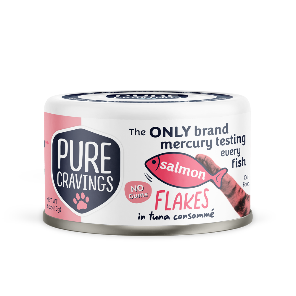 Pure Cravings Salmon Flakes in Tuna Consommé Cat Food Case of 12