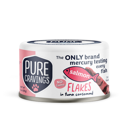 Pure Cravings Salmon Flakes in Tuna Consommé Cat Food Case of 12