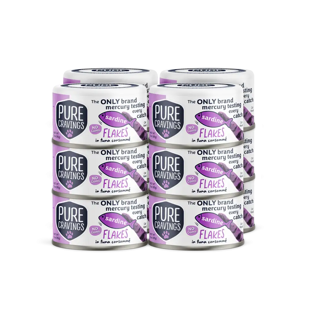 Pure Cravings Sardine Flakes in Tuna Consommé Cat Food Case of 12