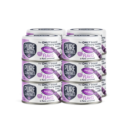 Pure Cravings Sardine Flakes in Tuna Consommé Cat Food Case of 12