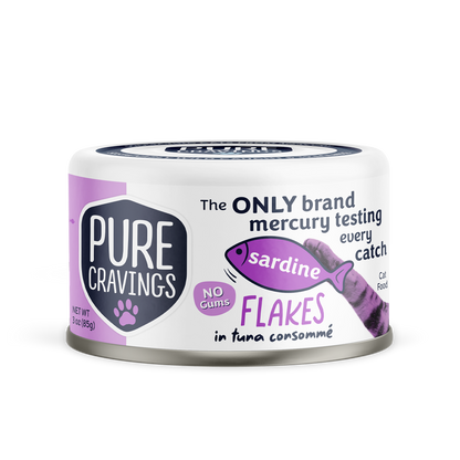 Pure Cravings Sardine Flakes in Tuna Consommé Cat Food Case of 12