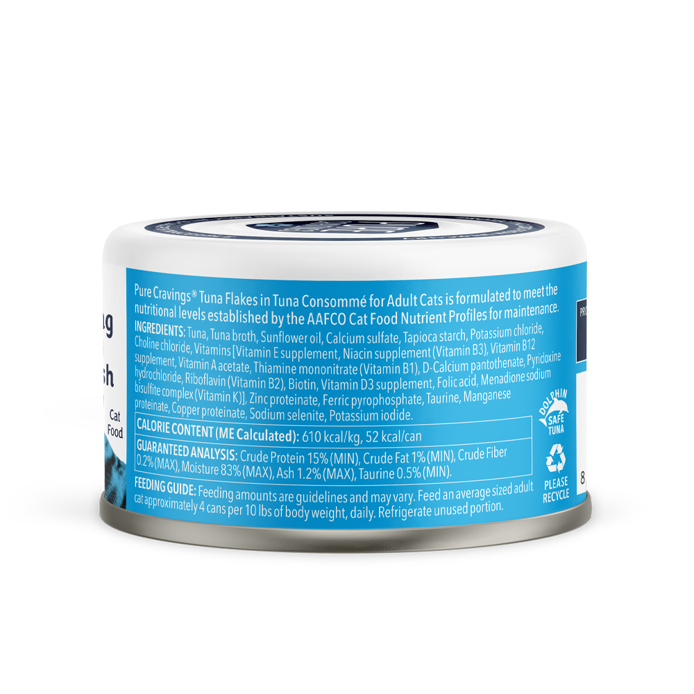 Pure Cravings Tuna Flakes in Tuna Consommé Cat Food Case of 12