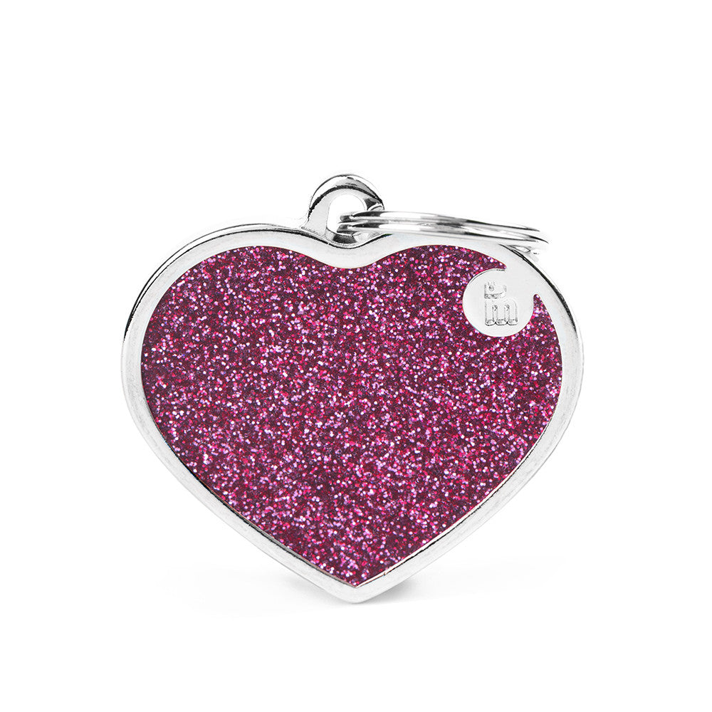 BIG HEART GLITTER PINK