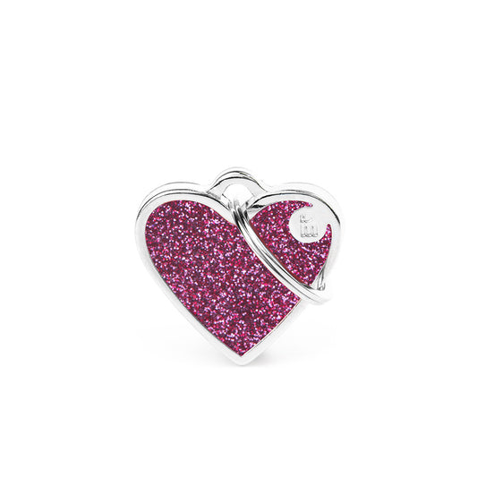 SMALL HEART GLITTER PINK