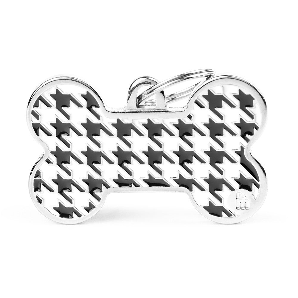 XL BONE HOUNDSTOOTH BLACK