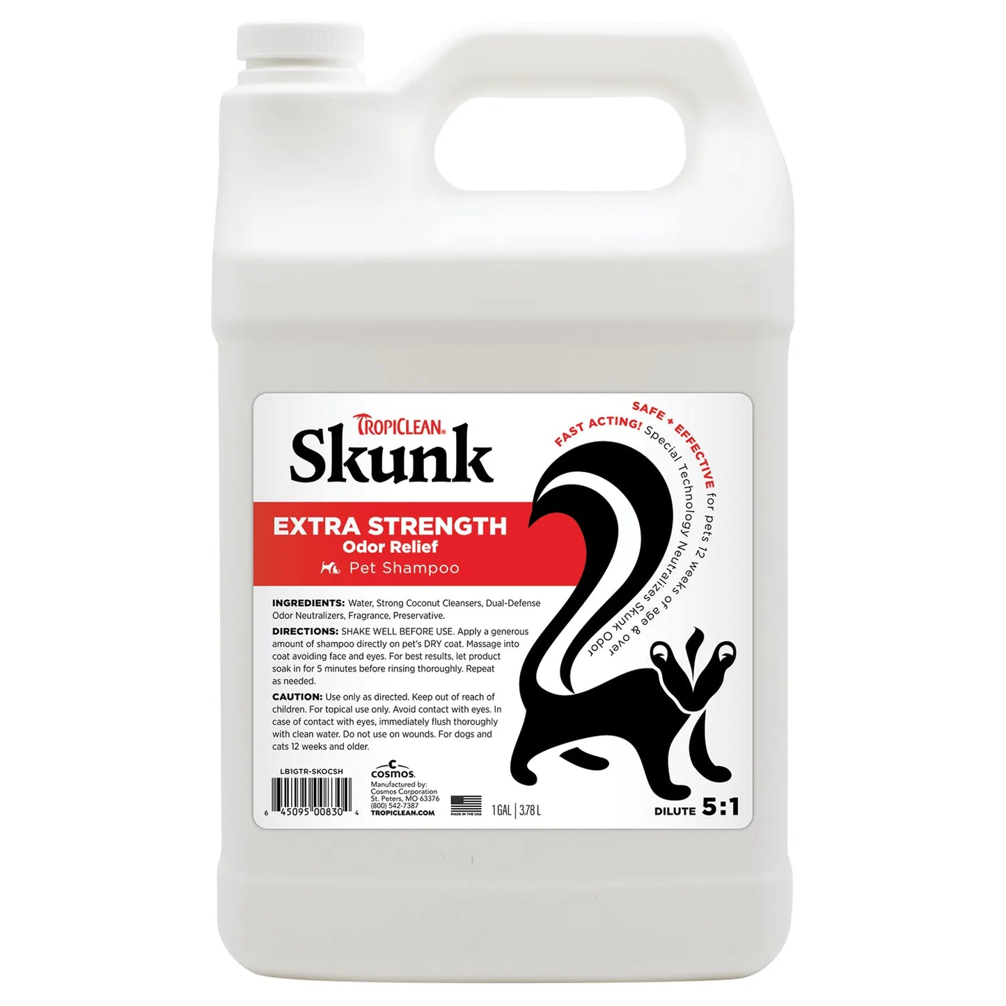 TropiClean SKunk Odor Control Dog & Cat Shampoo