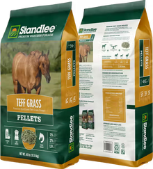 Teff Grass Hay Pellet - Standlee Premium Western Forage Horse Feed, 40 lb.
