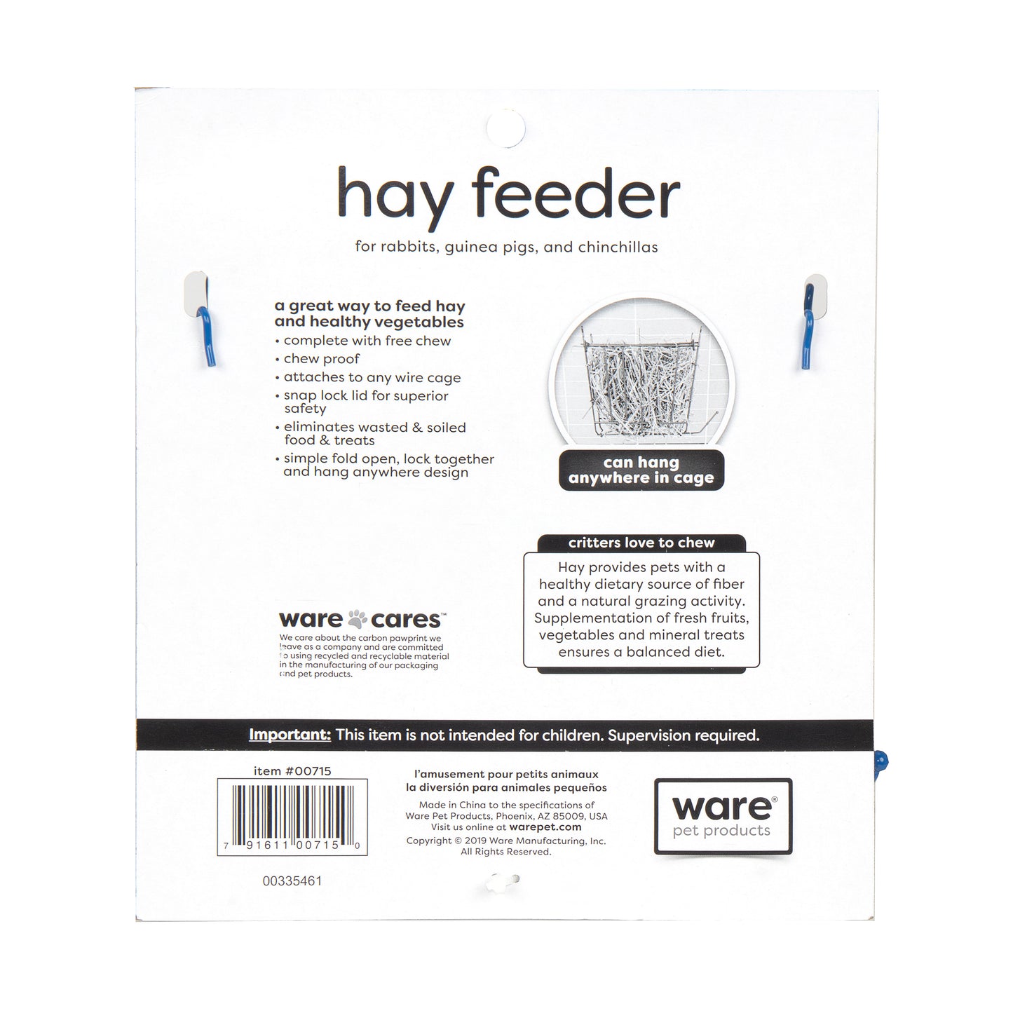 Ware Hay Feeder w/ Free Chew