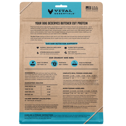 VE Dog - Freeze Dried Raw Protein Entree Crunchy Mini Nibs