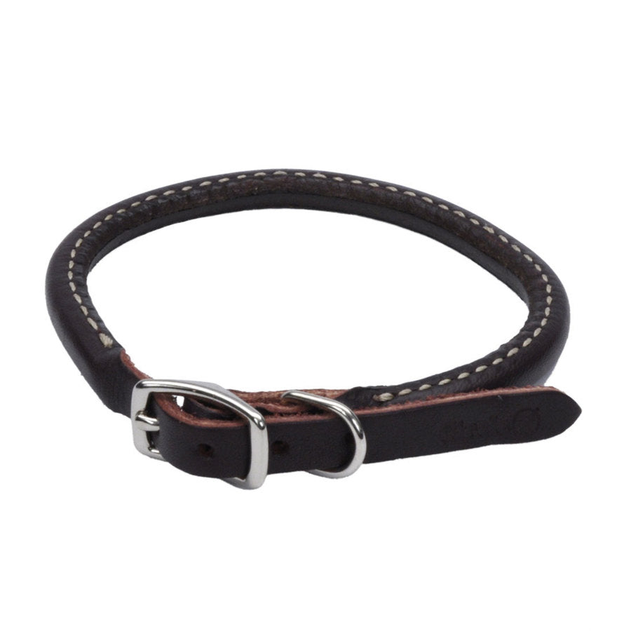 Circle T Latigo Leather Round Dog Collar